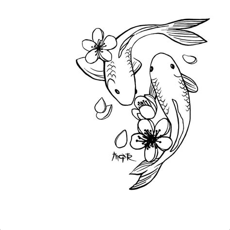 Koi Fish Drawing at GetDrawings | Free download