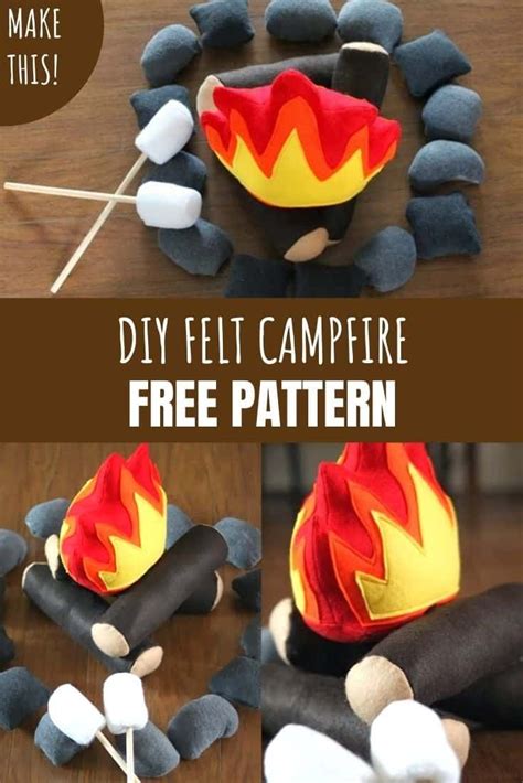 DIY Felt Campfire Tutorial & Pattern | Felt diy, Campfire, Sewing ...