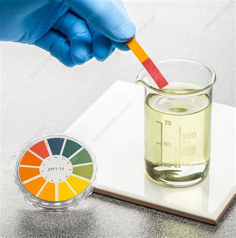 PH test with universal indicator paper - Stock Image - C033/2862 ...