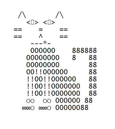 ascii kitty cat by ZionDawn on DeviantArt