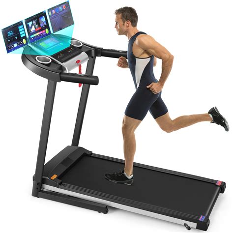 Roleahu Folding Treadmill with Large 10" Touchscreen,3.25HP Smart Treadmill with Incline WiFi ...