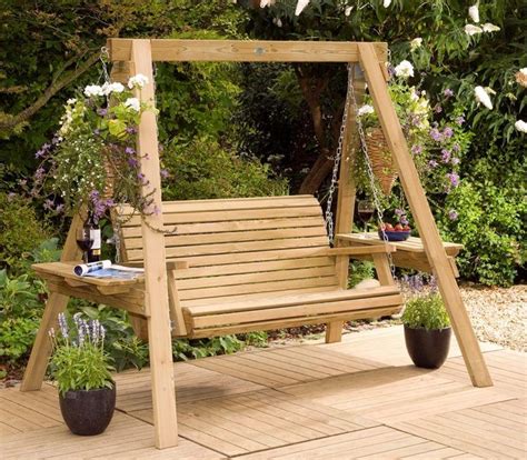 Garden Swings: The Enchanting Element in Your Backyard | Wooden garden ...