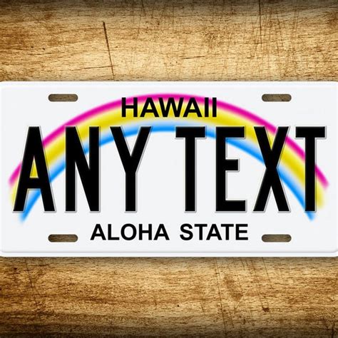 Hawaii Custom License Plate - Etsy