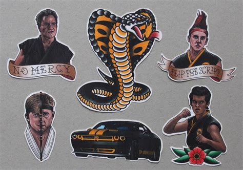 Cobra Kai Traditional Tattoo Style Cobra Kai Stickers PACK | Etsy