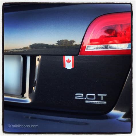 Flag of Canada car sticker - 1 3/8" x 1 3/4" - TailRibbons