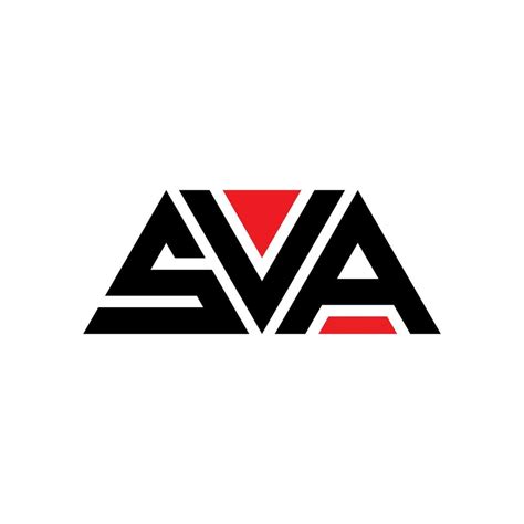 SVA triangle letter logo design with triangle shape. SVA triangle logo design monogram. SVA ...