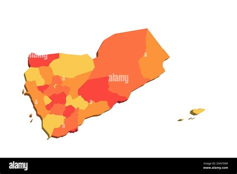 Yemen political map of administrative divisions - governorates and ...