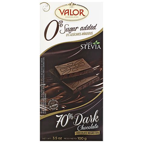 Valor Dark Chocolate, 70%, with Stevia | Chocolate | Foodtown