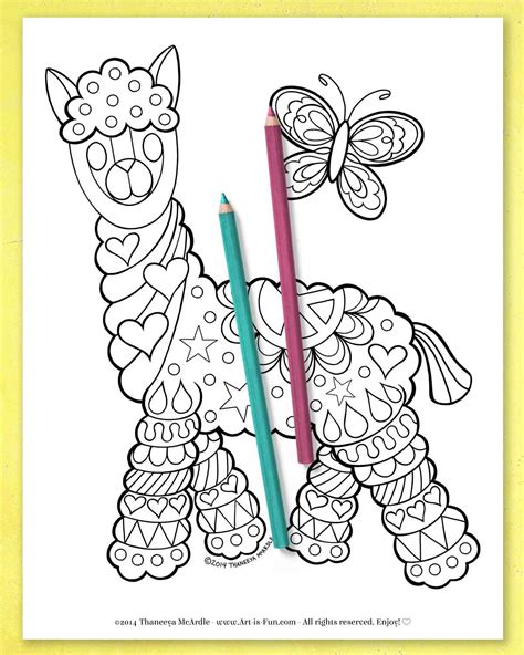 Groovy Animals Coloring Pages - Fun Printable E-Book of 20 Detailed Animals to Color — Art is Fun