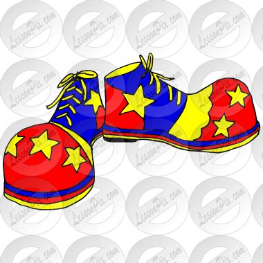 Clown Shoes Picture for Classroom / Therapy Use - Great Clown Shoes Clipart