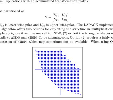 Sparsity pattern of the accumulated transformation matrix U for a... | Download Scientific Diagram