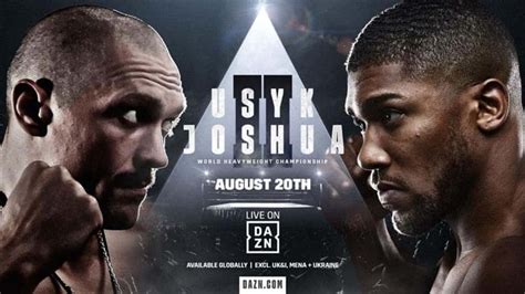 Usyk vs Joshua 2 gets US TV home with early ring walk time - World ...