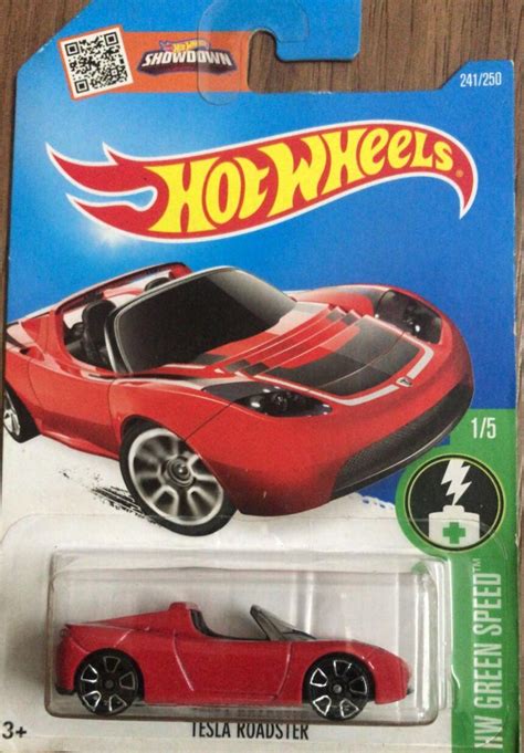 Hot Wheels – Tesla Roadster – (DHT28) – Red – Crazy 4 Diecasts