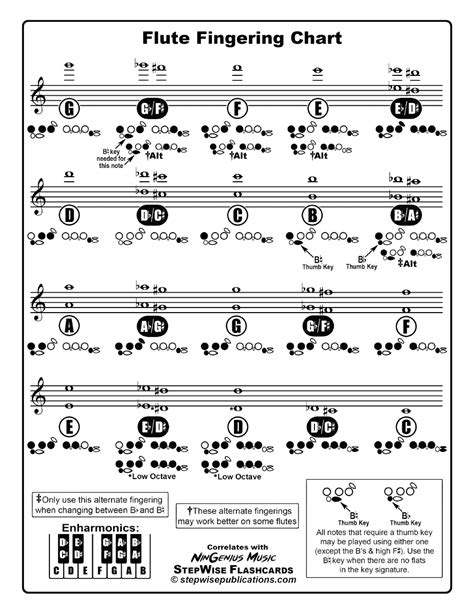 printable flute fingering chart Free printable flute fingering charts [pdf] high notes for beginners