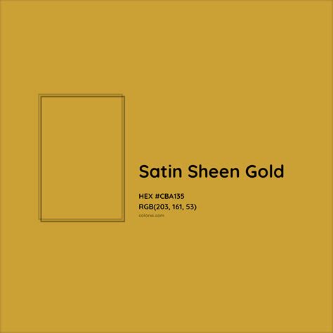 About Satin Sheen Gold - Color codes, similar colors and paints - colorxs.com