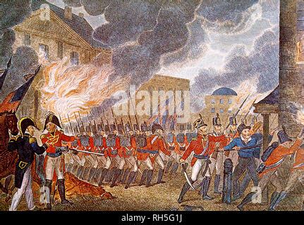 The War of 1812, British forces burning Washington, D.C., 1814 Stock Photo - Alamy