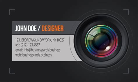 Free Photography Business Card template : Business Cards Templates