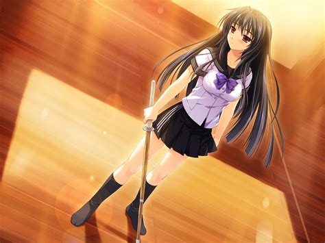 akabeisoft2 alpha (alpha91) black hair brown eyes game cg kneehighs ...