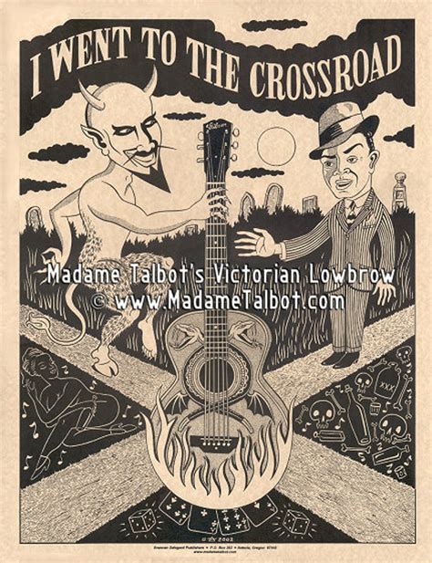 Devil at the Crossroads Delta Blues Poster Madame Talbot's Victorian Lowbrow Robert Johnson - Etsy