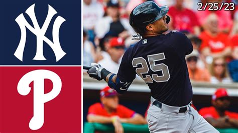 New York Yankees @ Philadelphia Phillies | Spring Training Highlights ...