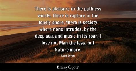 Lord Byron - There is pleasure in the pathless woods...