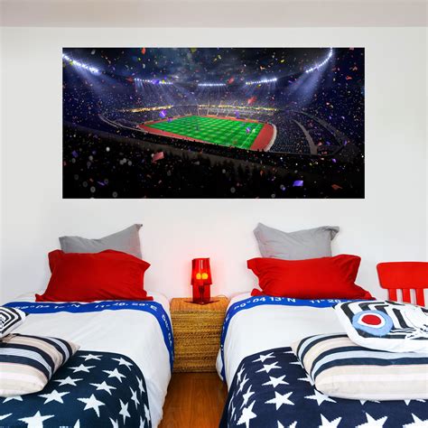 Bedroom Stadium Celebration Wall Sticker, … | Football wall art ...