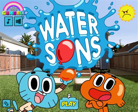 🕹️ Play The Amazing World of Gumball Water Sons Game: Free Online Physics & Logic Puzzle Water ...