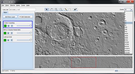 Crater Counting Layer | JMARS - Java Mission-planning and Analysis for Remote Sensing