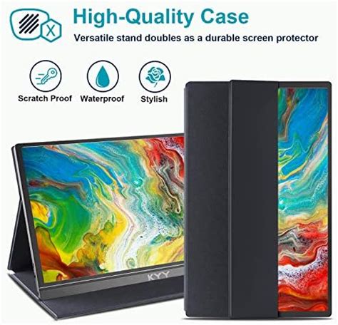 Portable Monitor - KYY 15.6inch 1080P FHD USB-C Laptop Monitor HDMI ...