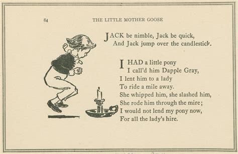 Jack be nimble, Jack be quick, and Jack jump over the candlestick. - NYPL Digital Collections