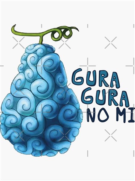 "Gura Gura no Mi Devil Fruit" Sticker for Sale by sayedmossad | Redbubble