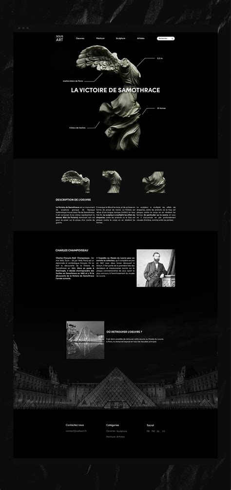 Sculpture website on Behance