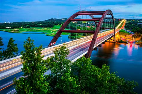 Traffic Austin Texas Pennybacker Bridge Night Timelapse 360 Bridge - Dr ...