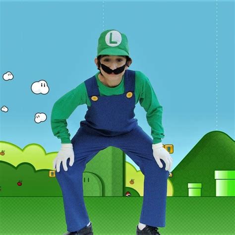 Luigi Costume, Super Mario Bros Party Outfit, Mario and Luigi Costume, Birthday Gift for Boys ...