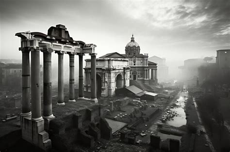 Premium AI Image | ancient Roman ruins at the Roman Forum