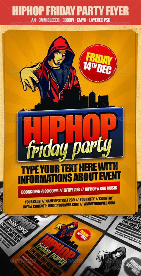 Hip Hop Friday Flyer Template by dodimir | GraphicRiver