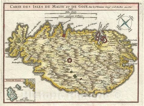 Historic Map : Malta and Gozo, Vaugondy, 1748, Vintage Wall Art in 2021 | Malta map, Ancient ...