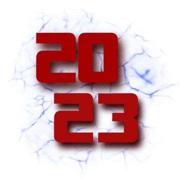 2023 Font Hd Transparent, 2023 Font With Red Color And Water Shadow In Backside, 2023, Font ...