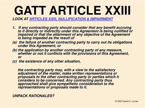 PPT - INT’L TRADE LAW BASIC GATT PILLARS: EXCEPTIONS PowerPoint Presentation - ID:5379483