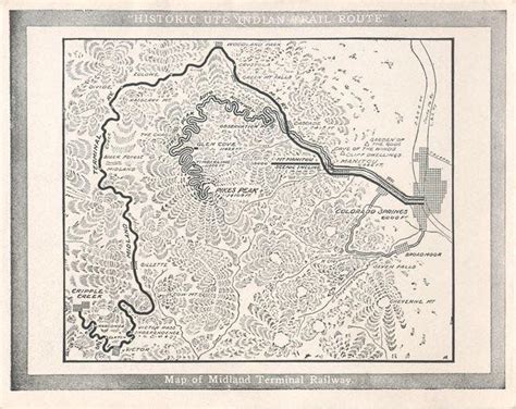 Map of Midland Terminal Railway | Colorado railroad, Spring history ...