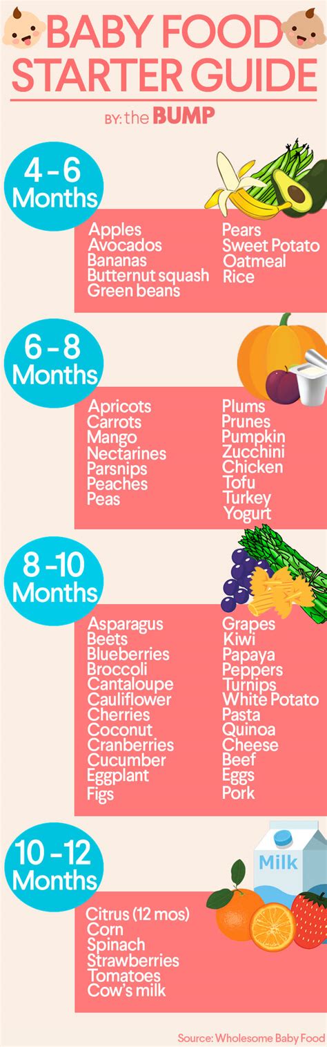 Chart For Introducing Solid Foods To Baby - Chart Walls