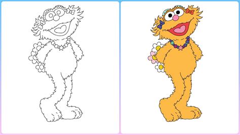 Zoe From Sesame Street Drawing