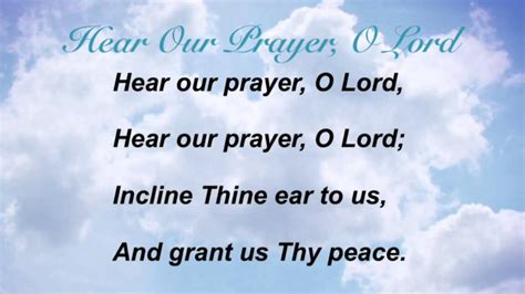 Hear Our Prayer, O Lord Acordes - Chordify