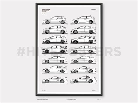 Honda Type R History Poster - Etsy