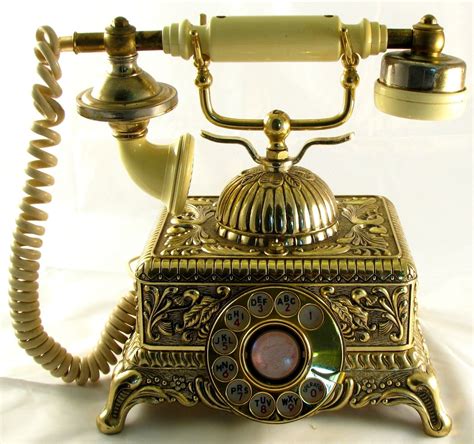 French-style Victorian Brass Rotary Telephone