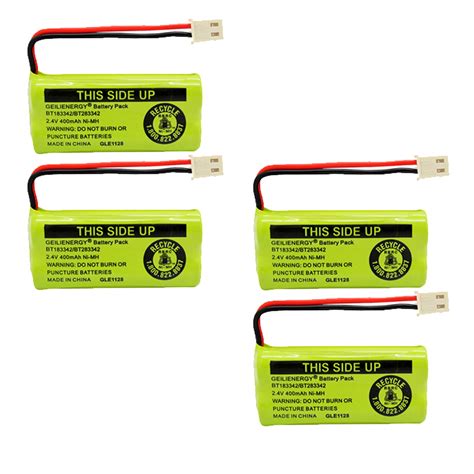 4x Cordless Home Phone Battery For AT&T VTech BT166342 BT266342 ...