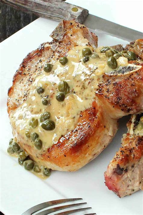 Seared Pork Chops in Caper Sauce Recipe | How To Feed a Loon