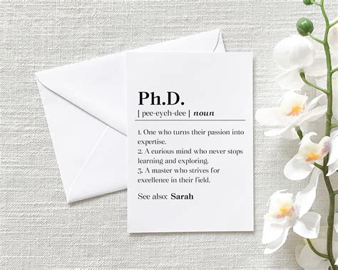 Personalized Phd Graduation Card Custom Phd Graduate Gift - Etsy