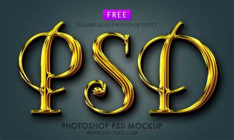 Gold Text Effect - PSD file | Free photoshop, Gold text, Photoshop styles