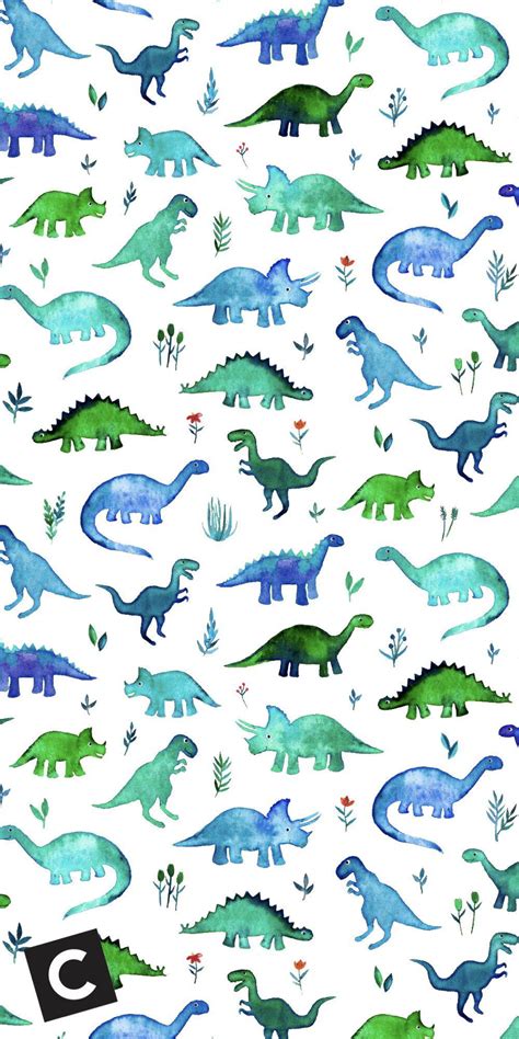 Aesthetic Dinosaur Wallpaper Blue - Kremi Png